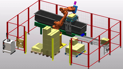 Depalletizing Concept Simulation